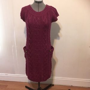 NWOT Derek heart fuchsia knit dress L